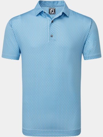 FootJoy Scallop Shell Halbarm Polo hellblau