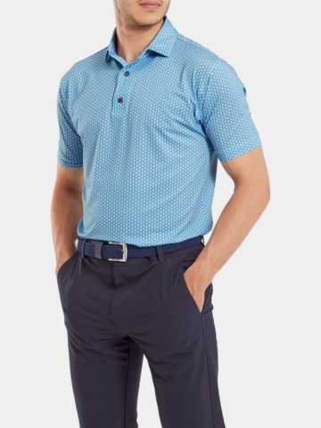 FootJoy Scallop Shell Halbarm Polo hellblau
