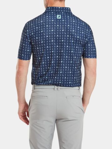 FootJoy The 19th Hole Halbarm Polo blau