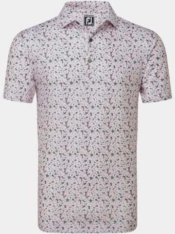 FootJoy Primrose Print Halbarm Polo grau