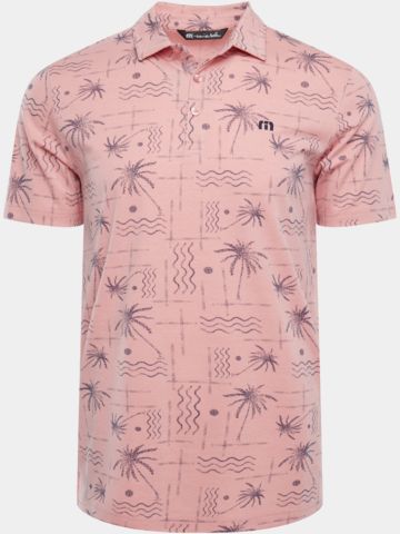 TravisMathew COCONUT PALM Halbarm Polo rosa
