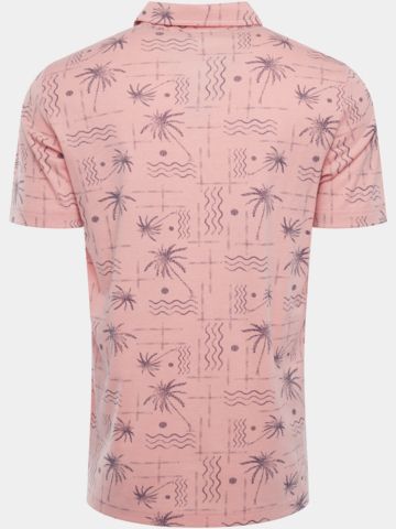 TravisMathew COCONUT PALM Halbarm Polo rosa