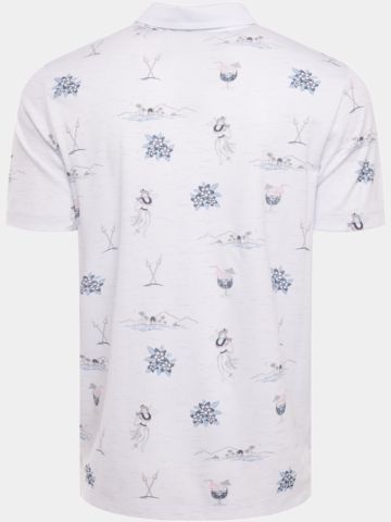 TravisMathew ISLAND PARADISE Halbarm Polo weiß