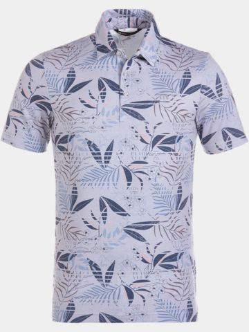 TravisMathew RIP CURRENT Halbarm Polo hellgrau melange