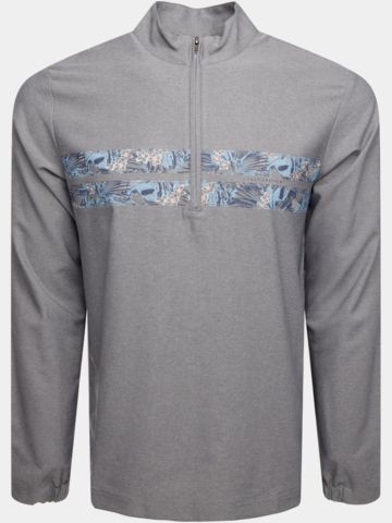 TravisMathew MOVE MOUNTAINS Stretch Midlayer hellgrau melange