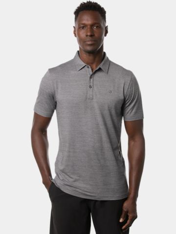 TravisMathew THE HEATER Halbarm Polo hellgrau melange