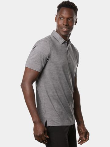 TravisMathew THE HEATER Halbarm Polo hellgrau melange