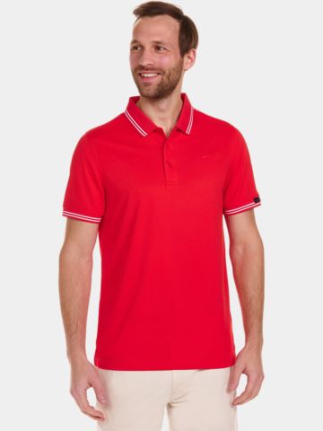 Daniel Springs Funktions Halbarm Polo rot
