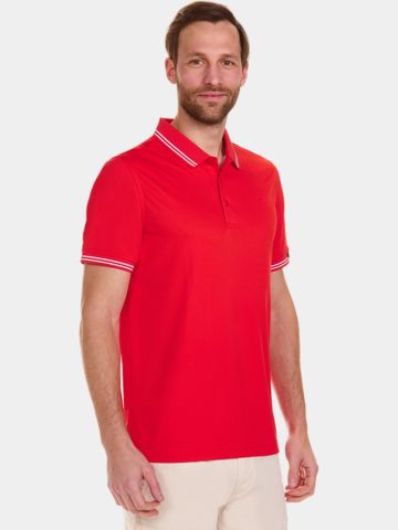 Daniel Springs  Funktions Halbarm Polo rot
