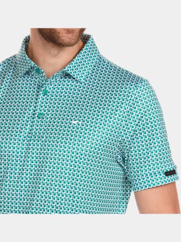 Daniel Springs  Minimal Druck Funktions  Halbarm Polo grün