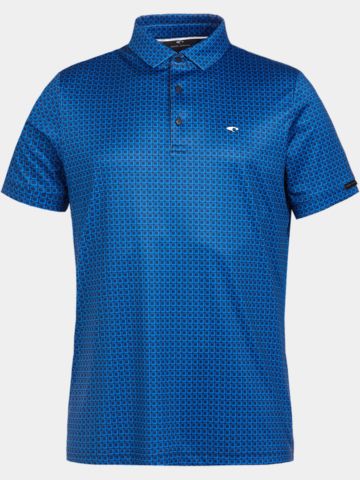 Daniel Springs Minimal Druck Funktions Halbarm Polo blau