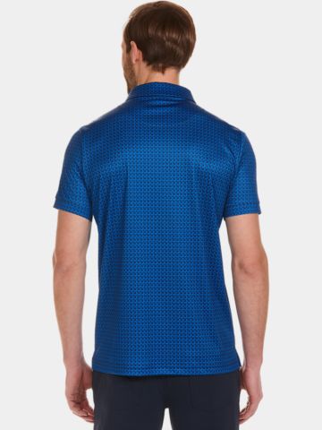 Daniel Springs  Minimal Druck Funktions  Halbarm Polo blau