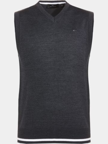 Daniel Springs  basic slipover Pullunder Strick dunkelgrau melange