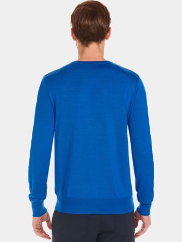 Daniel Springs  Basic Pullover Strick blau