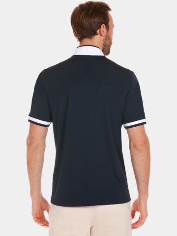 Daniel Springs  Zip-Stehkragen Halbarm Polo navy