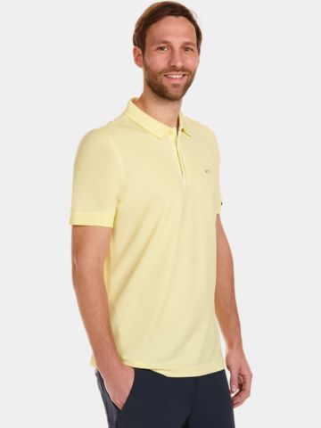 Daniel Springs  2-Tone Pique Halbarm Polo gelb