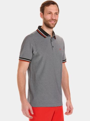 Daniel Springs  melange polo Halbarm Polo anthrazit