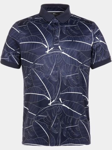 Daniel Springs repeated print polo Halbarm Polo navy