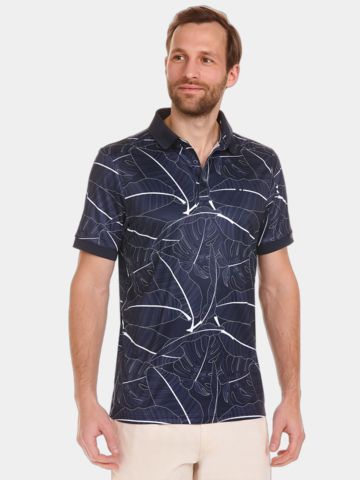 Daniel Springs repeated print polo Halbarm Polo navy
