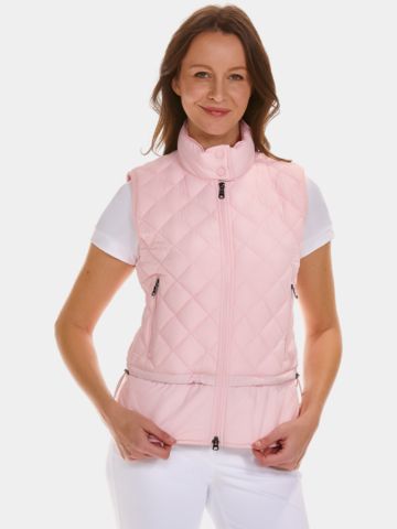 Valiente Karo-Stepp Thermo Weste rosa