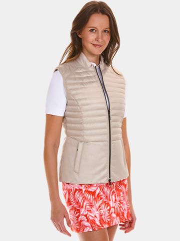 Valiente  Quilted thermal vest beige