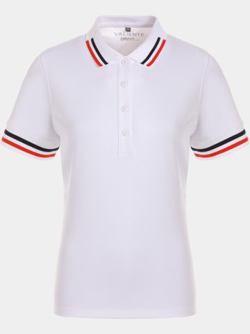 Valiente Funktions Pique Halbarm Polo weiß