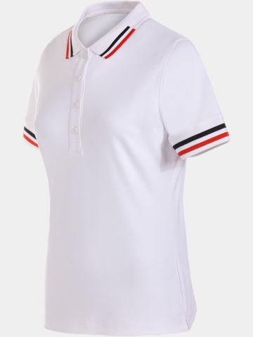 Valiente  Funktions Pique  Halbarm Polo weiß