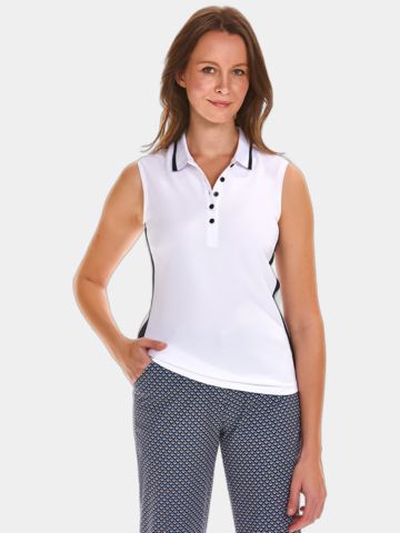 Valiente  Kontrast ohne Arm Polo weiß