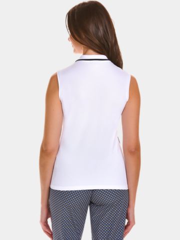 Valiente  Kontrast ohne Arm Polo weiß