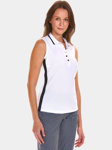 Valiente  Kontrast ohne Arm Polo weiß