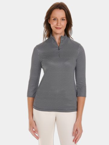 Valiente  Graphischer Druck 3/4 Arm Polo fancy