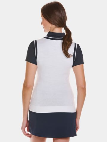 Valiente Basic Pullunder Strick weiß