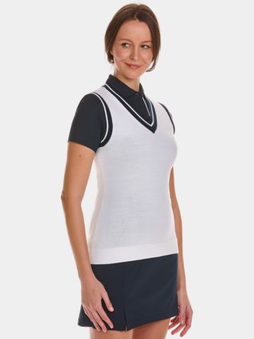 Valiente  Basic Pullunder Strick weiß