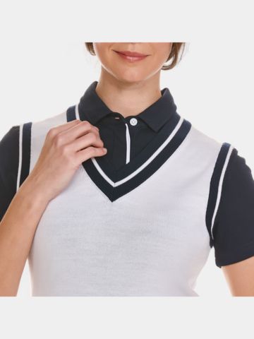 Valiente  Basic Pullunder Strick weiß