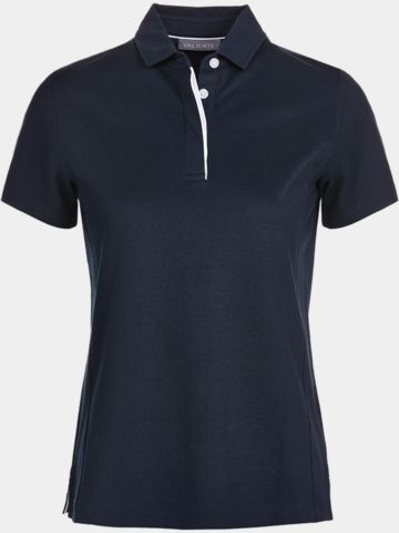 Valiente Rueckenfalte Halbarm Polo navy