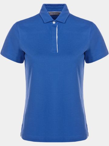 Valiente Rueckenfalte Halbarm Polo royal