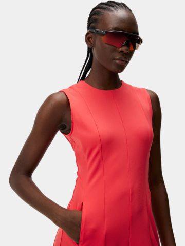 J.Lindeberg  Jasmin Dress ohne Arm Kleid rot