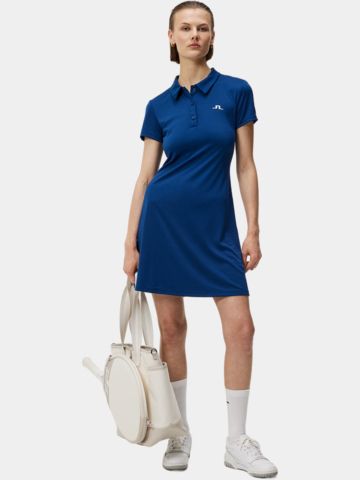 J.Lindeberg Tinsley Dress Halbarm Kleid blau