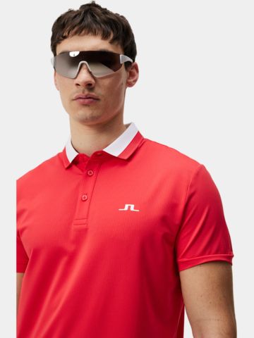 J.Lindeberg  Benji Regular Fit Halbarm Polo rot
