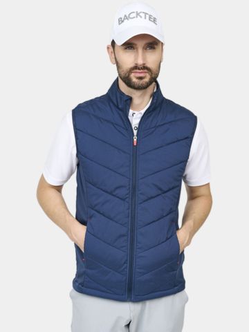 Backtee Mens Hybrid Gilet Stretch Weste navy