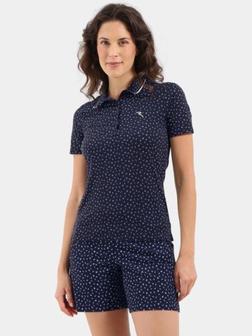 Chervo ALLPRINT Halbarm Polo navy