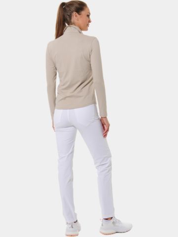 MDC  Button-down long sleeve polo sand