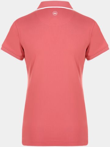 Peter Millar BETTY SHORT SLEEVE DROP V Halbarm Polo rot