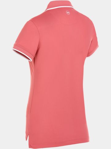 Peter Millar BETTY SHORT SLEEVE DROP V Halbarm Polo rot