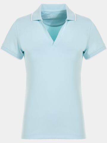 Peter Millar BETTY SHORT SLEEVE DROP V Halbarm Polo türkis