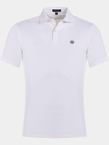 Peter Millar SOLID PERFORMANCE JERSEY Halbarm Polo weiß