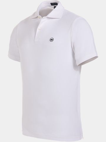 Peter Millar  SOLID PERFORMANCE JERSEY Halbarm Polo weiß