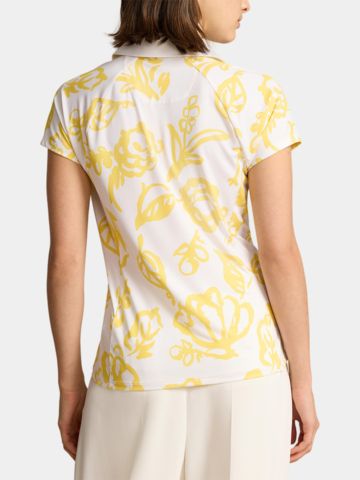 Polo Ralph Lauren V NECK POLO FLOWER PRINT Halbarm Polo gelb