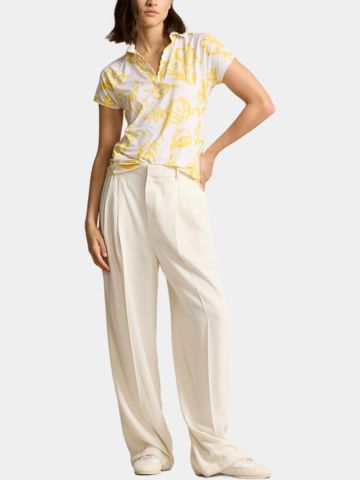 Polo Ralph Lauren V NECK POLO FLOWER PRINT Halbarm Polo gelb
