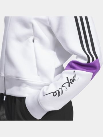adidas JAY3LLE W JL3 HOODIE Stretch Jacke weiß